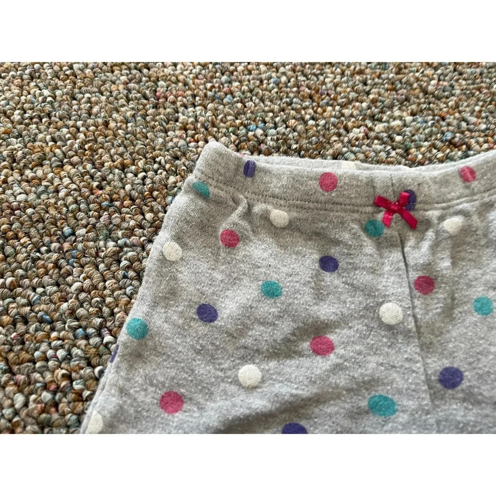 Carter's Girls Gray Polkadot Colorful Ruffle Cuff Pants‎ 3M